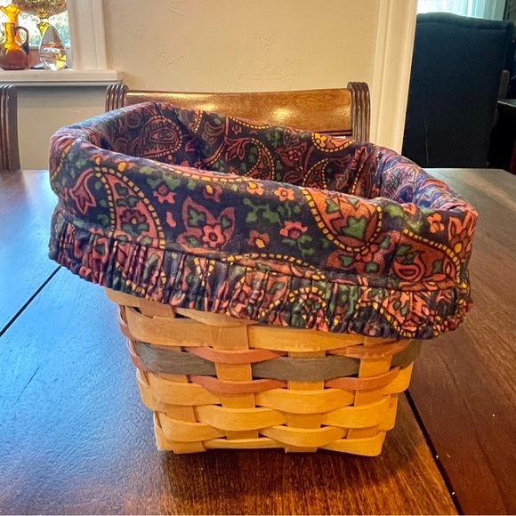 Longaberger Basket 1998 Father's Day Finders Keepers-Paisley Interior - Picture 6 of 13